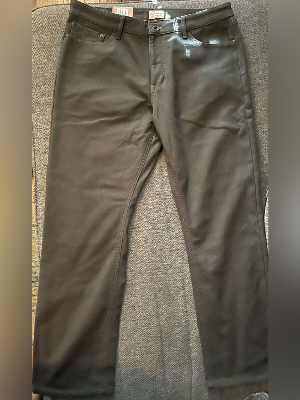 Men's black fleece lined pants